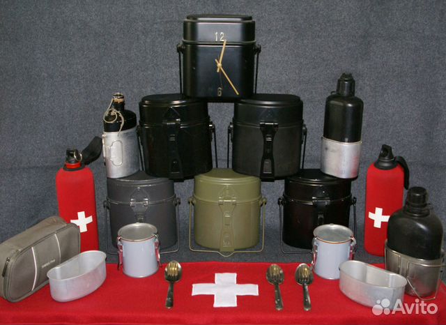 Швейцарские армейские котелки и фляги