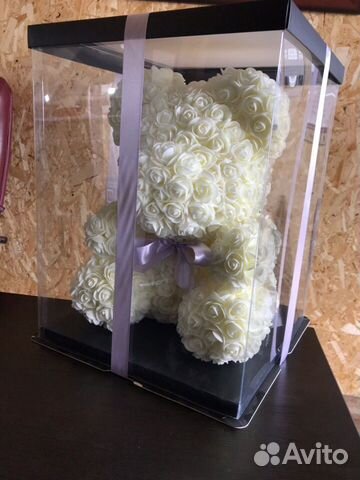 Мишка из роз 40см