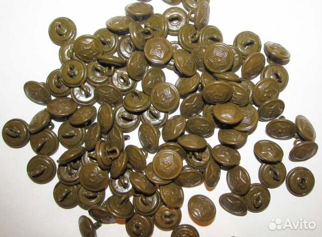 Пуговицы армейские для гимнастерок зеленые