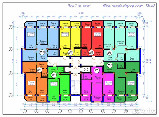 1-к квартира, 57 м², 11/14 эт.