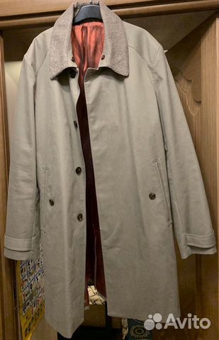 Плащ пальто тренч Ted Baker зелёный XL