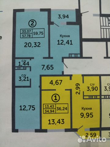 1-к квартира, 36.2 м², 8/17 эт.