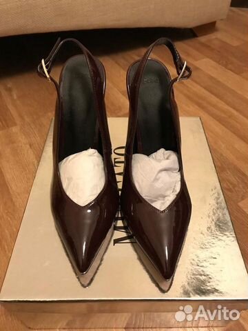 Туфли лаковые новые бордовые / винные на ремне 37 Туфли лаковые новые бордовые / винные на ремне 37