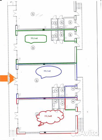 Помещение свободного назначения, 77 м²