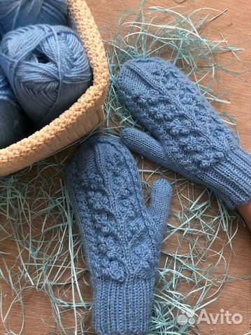 Вязаные варежки из мериносовой шерсти Вязаные варежки из мериносовой шерсти