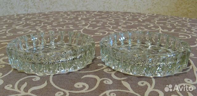 Две пепельницы. Хрусталь. СССР