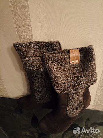 Оригинальные сапожки Calvin Klein с вязаным верхом