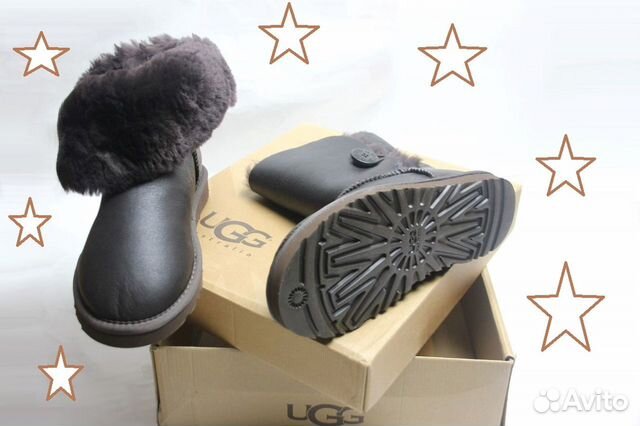 Угги Обливные Ugg натуральные пуговица шоко новые Угги Обливные Ugg натуральные пуговица шоко новые