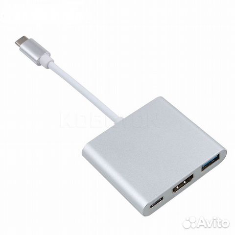Адаптер USB-C to hdmi + USB 3.0 с доп питанием Адаптер USB-C to hdmi + USB 3.0 с доп питанием