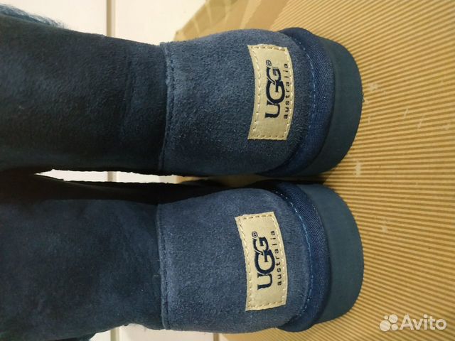 UGG угги, синие с пуговицей UGG угги, синие с пуговицей