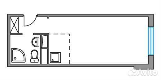 Студия, 22.2 м², 2/8 эт. Студия, 22.2 м², 2/8 эт.