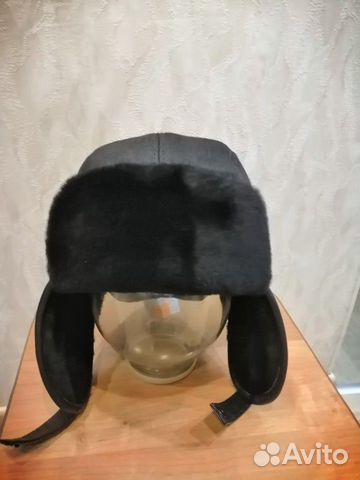 Шапка зимняя, новая, овчина, чёрная, мех натуральн