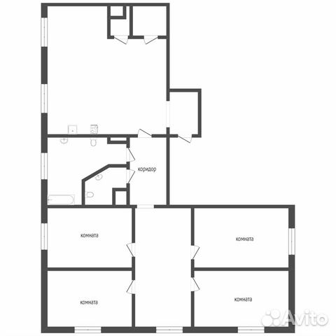 4-к квартира, 130.4 м², 2/5 эт.