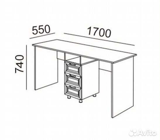 Стол письменный двойной