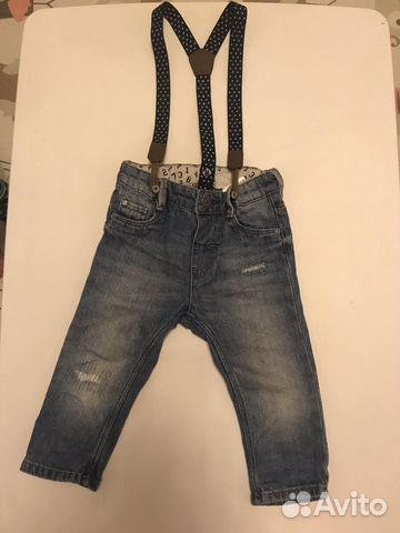 Джинсы детские H&M на подтяжках