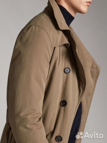 Тренч утепленный Massimo Dutti новый