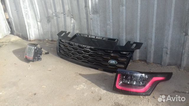 Решетка радиатора+фонари range rover sport