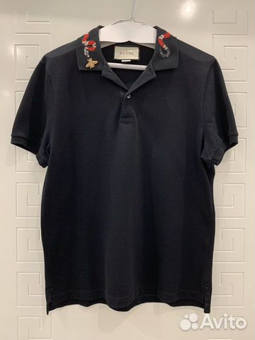 Поло чёрное Gucci L Поло чёрное Gucci L
