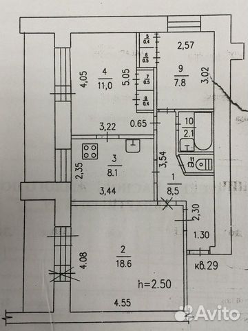 3-к квартира, 64.9 м², 5/14 эт.