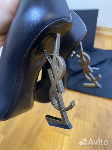Туфли Saint Laurent YSL оригинал каблук лого