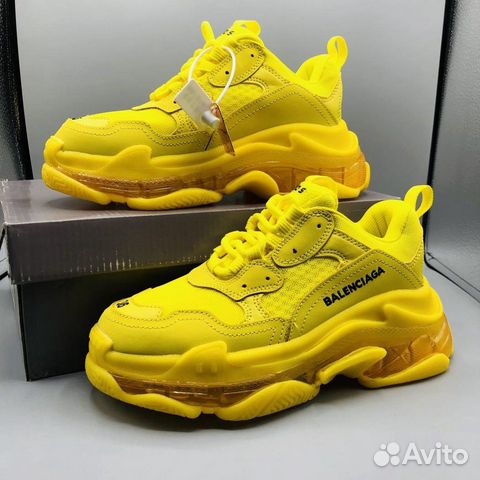 Кроссовки Balenciaga Triple S Yellow желтые Кроссовки Balenciaga Triple S Yellow желтые