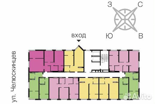 4-к квартира, 73 м², 5/17 эт.