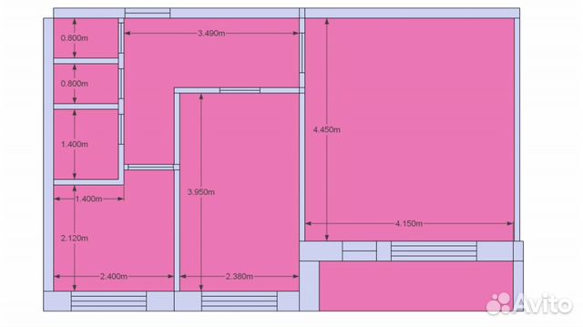 2-к квартира, 48.4 м², 6/9 эт.