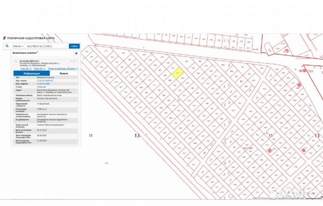 Публичная кадастровая карта мордовии лямбирский район