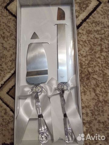 Нож и лопатка для свадебного торта