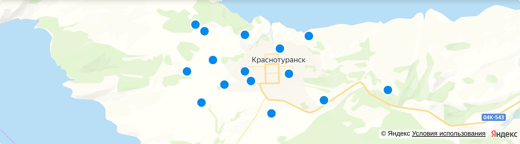 Красноярск краснотуранск карта