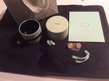 Серьги-пуссеты tous,вермель, оригинал