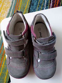 Ботинки для девочки, р-р 25 серо-розовые, новые