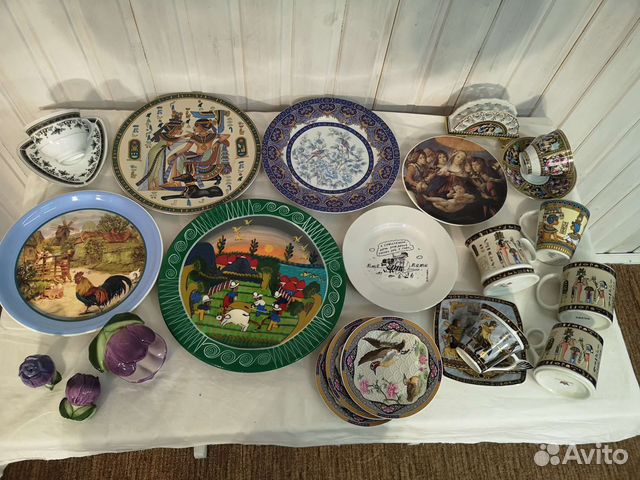 Тарелка декоративная. Чашка тарелка Египет Мексика