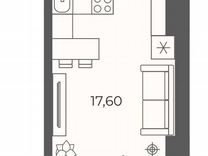 Квартира-студия, 24,5 м², 22/26 эт.