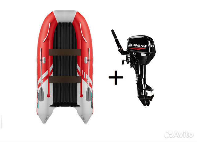 Мотор Gladiator 9.8 + Лодка Gladiator E350S