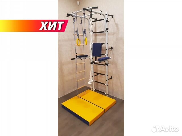 Шведская стенка с турником и брусьями Пристенная 5