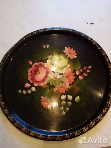 Поднос жостовская роспись