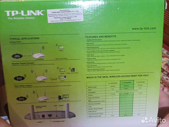 TP-link THE TL-wa801nd