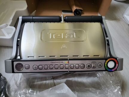 Гриль Tefal OptiGrill+ XL GC722, серебристый