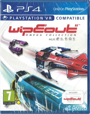 PS4 диск Wipeout Omega Collection, с поддержкой VR