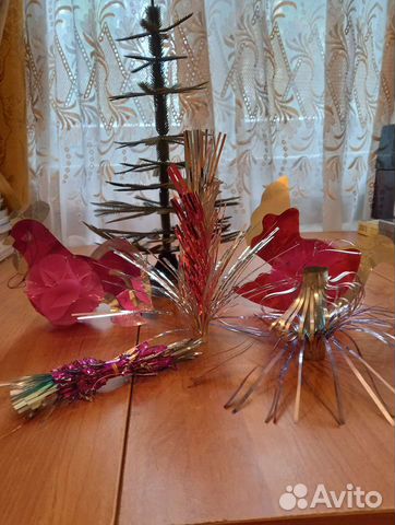 Елочные игрушки СССР из фольги и пенопласта