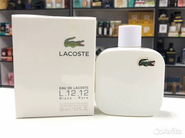 Парфюм Lacoste L12.12 Blanc-Pure лакост белый