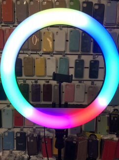 Кольцевая лампа 45 см цветная