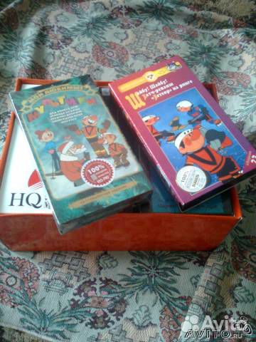 Видеокассеты VHS с детскими фильмами и мультфильма