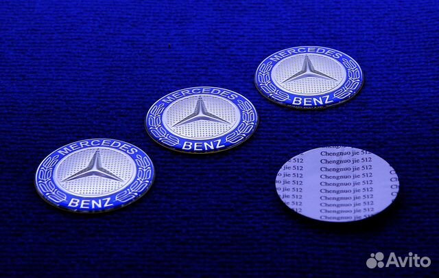 Комплект 3D наклеек диска Мерс 56,60,65 мм