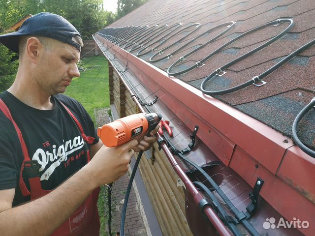 Монтаж обогрева кровли и водостоков