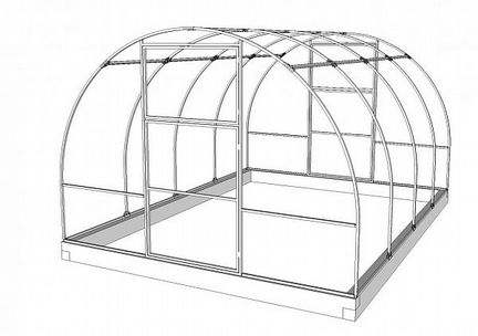 Теплица Польза 3 Стандарт полимер 3*4*2.1м (крабов