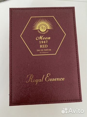 Коробка от Moon 1947 RED, флакон Gold