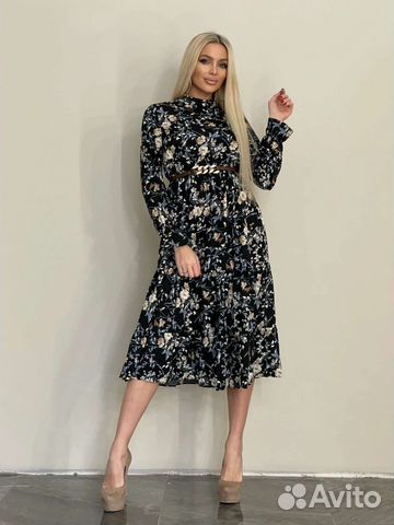 Красивое платье с ремешком (42/44 единый)