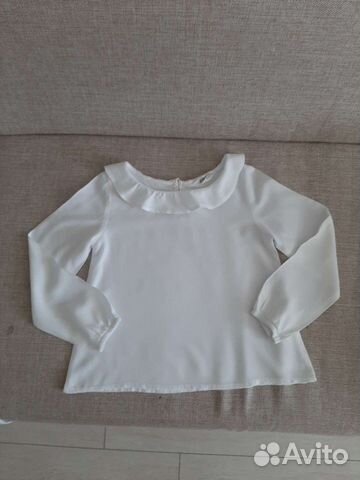 Блузка белая для девочек 134